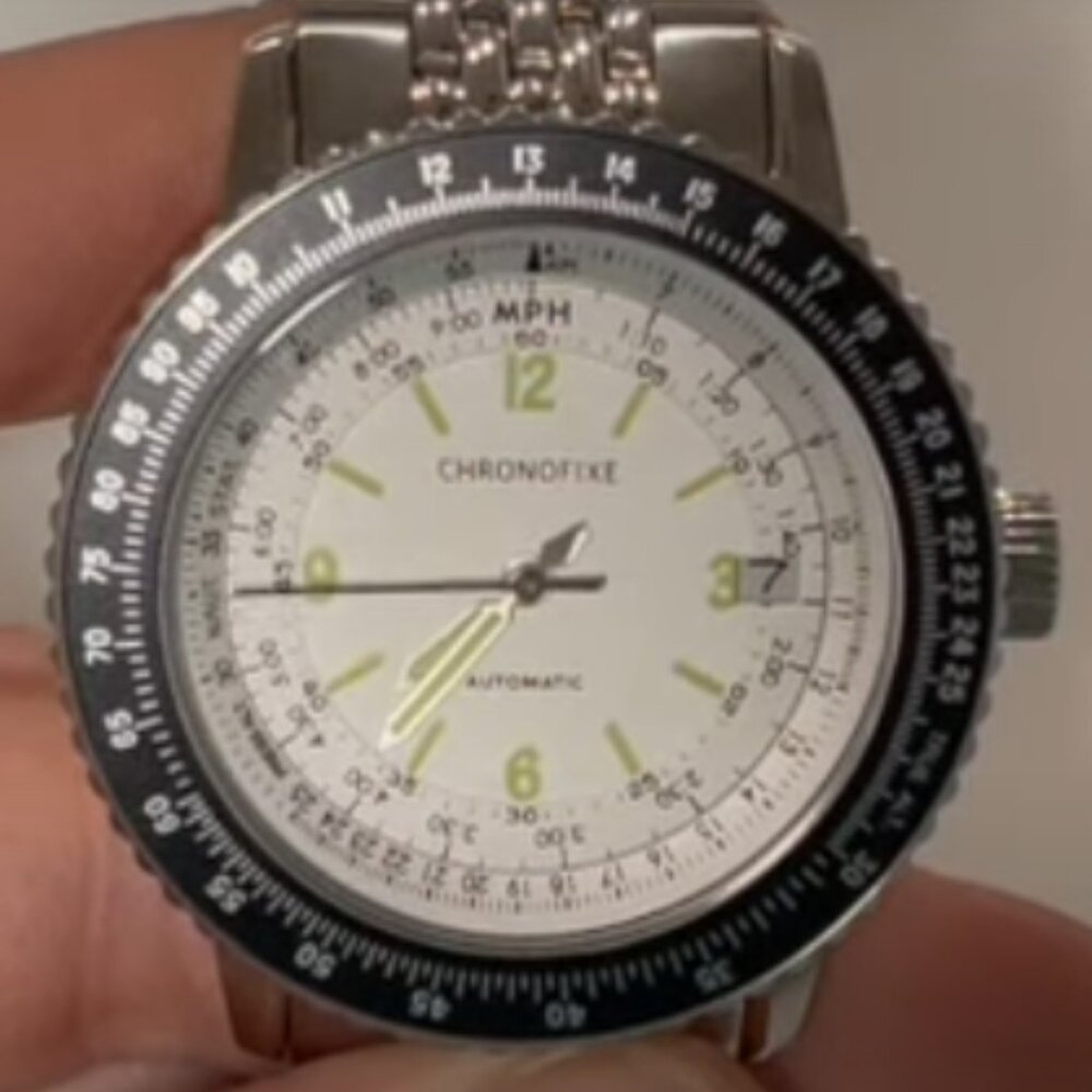 Chronofixe Flight 1952 (CFX-011) Watch - White Dial/Silver Bracelet